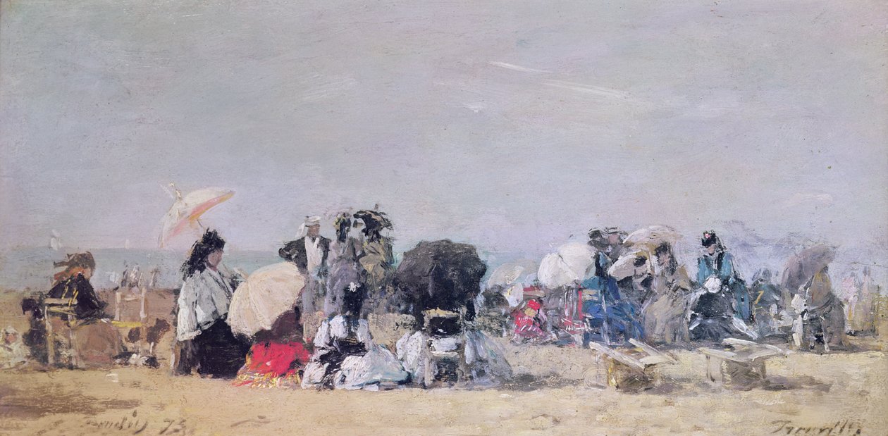 Strand jelenet, Trouville, 1873 alkotó: Eugene Louis Boudin