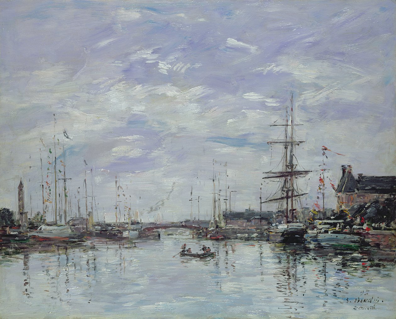 Deauville, a dokk, 1892 (panel) alkotó: Eugene Louis Boudin