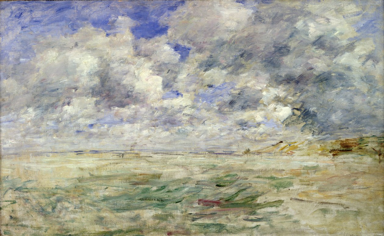 Viharos égbolt a tengerpart felett Trouville-ben, 1894-97 körül alkotó: Eugene Louis Boudin