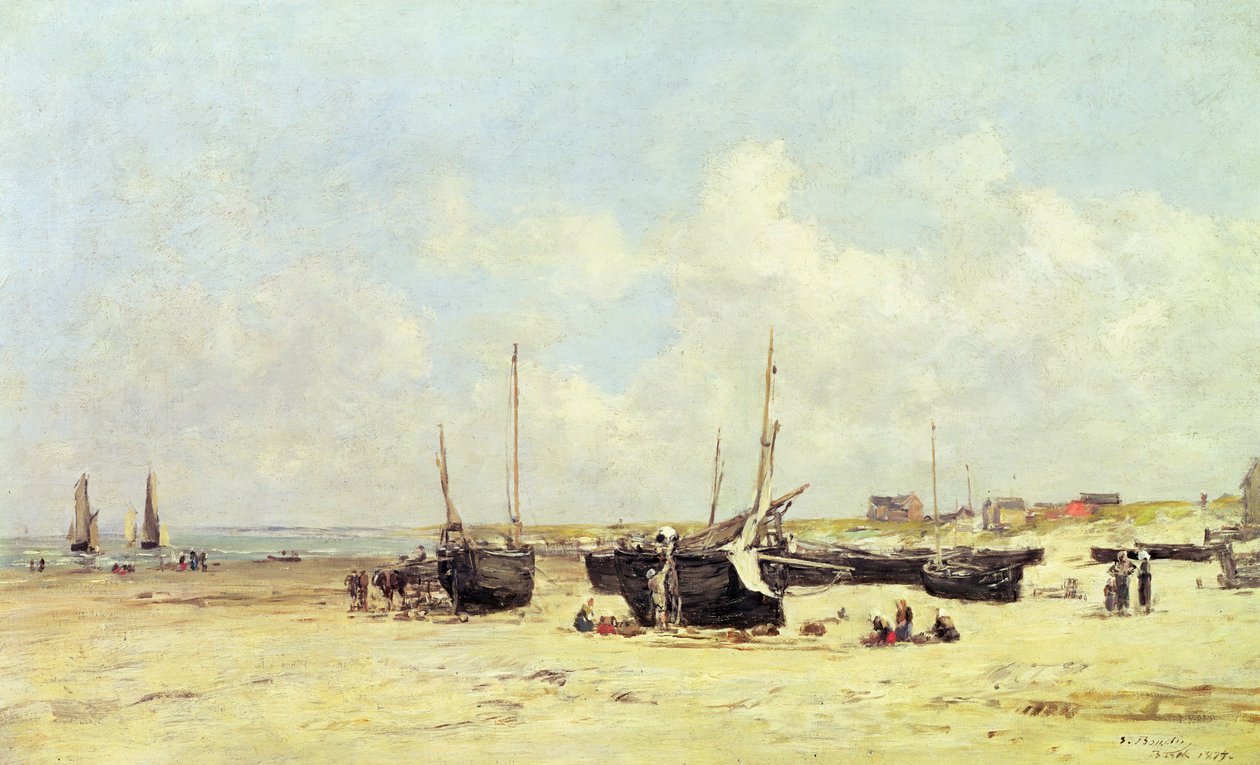The Beach at Tide, Berck, 1890-97 alkotó: Eugene Louis Boudin