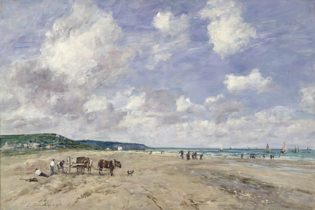 The Beach at Tourgeville, 1893 alkotó: Eugene Louis Boudin