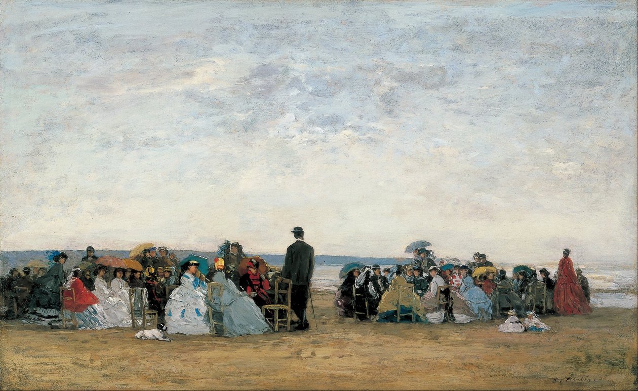 A strand Trouville közelében alkotó: Eugene Louis Boudin