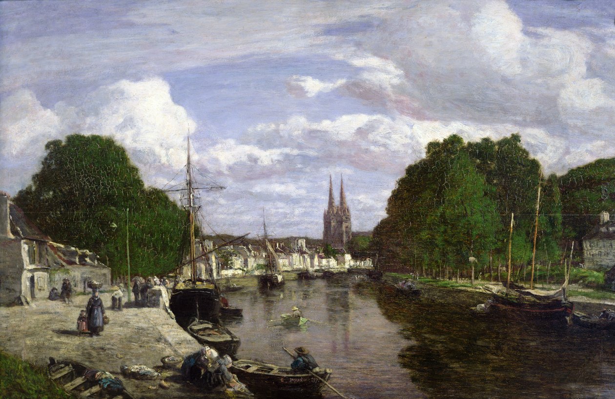 Quimper kikötője, 1857 alkotó: Eugene Louis Boudin