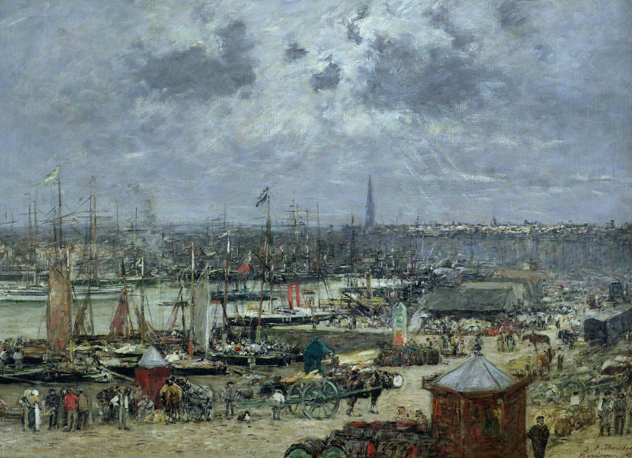 Bordeaux kikötője, 1874 alkotó: Eugene Louis Boudin