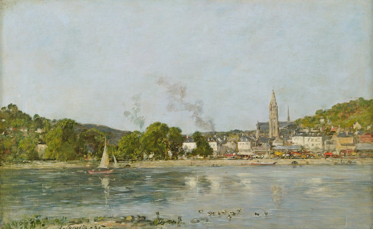 A Szajna Caudebec-en-Caux-nál, 1889 alkotó: Eugene Louis Boudin