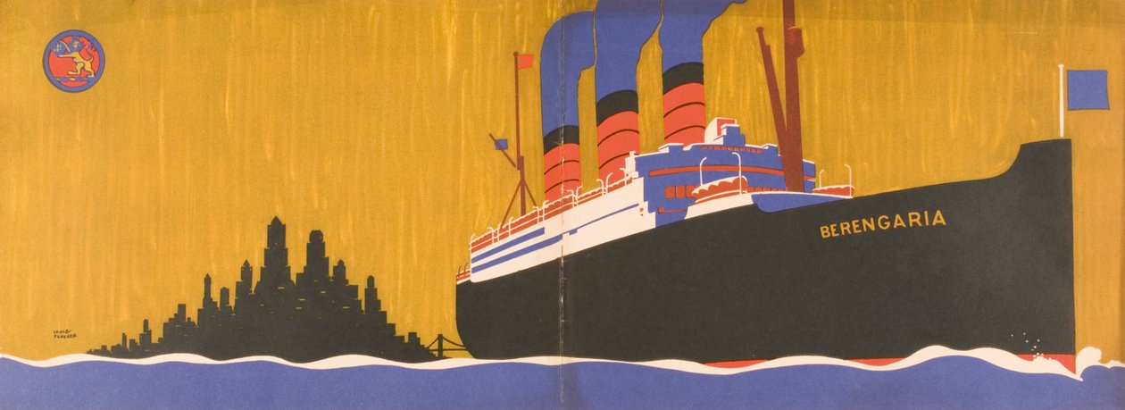 A Cunard Line promóciós brosúrája Berengaria számára, 1930 körül alkotó: Louis Fancher