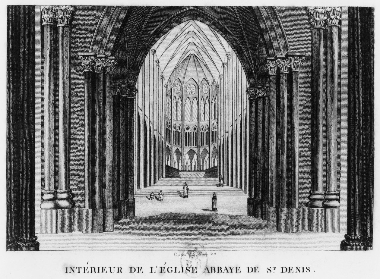 Saint-Denis-bazilika, belső nézet, 1818 alkotó: Louis Francois Couche