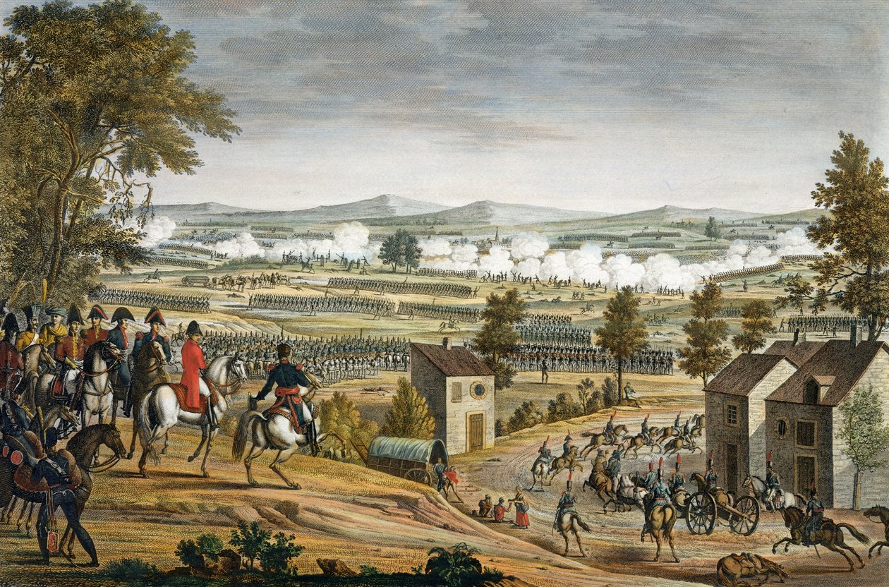 A lutzeni csata, 1813. május 2., vésette Edme Bovinet (1767-1832) (akvatinta) alkotó: Louis Francois Couche