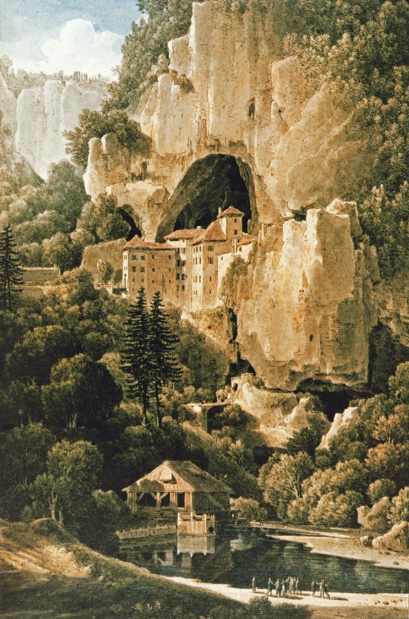 Chateau of Luegg vagy Predjama, Trieszt közelében alkotó: Louis Francois Cassas