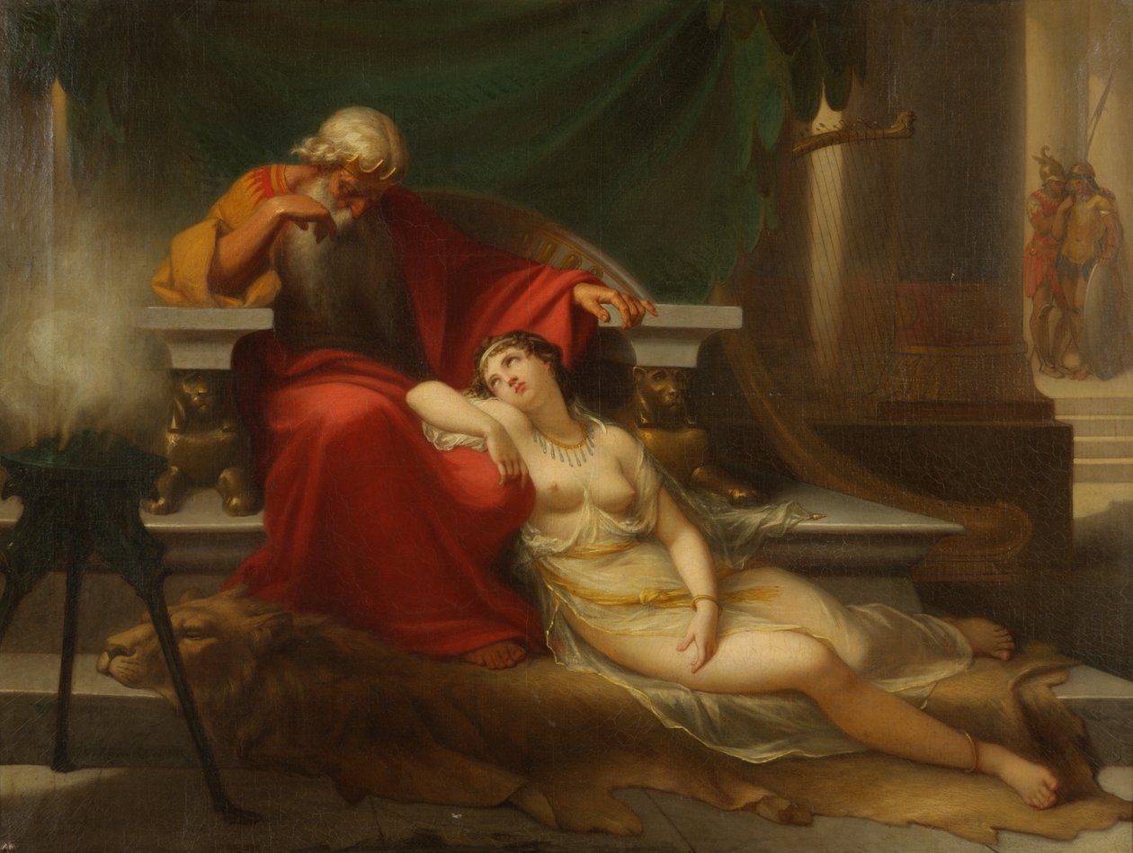 David és Abisaig, 1865 körül alkotó: Louis Gabriel Leblanc