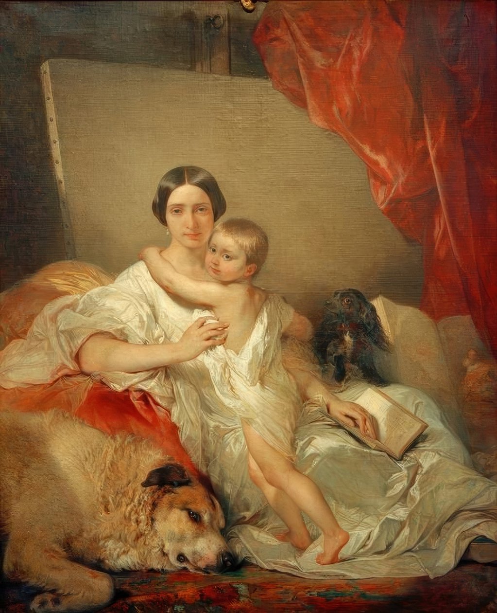 Madame Louis Gallait és lánya alkotó: Louis Gallait