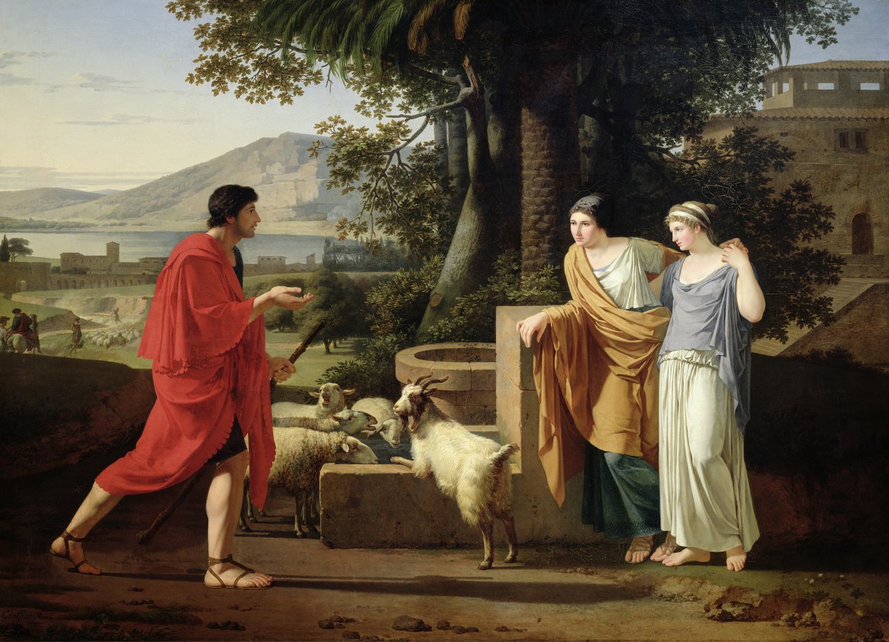 Jákob Lábán lányaival, 1787 alkotó: Louis Gauffier