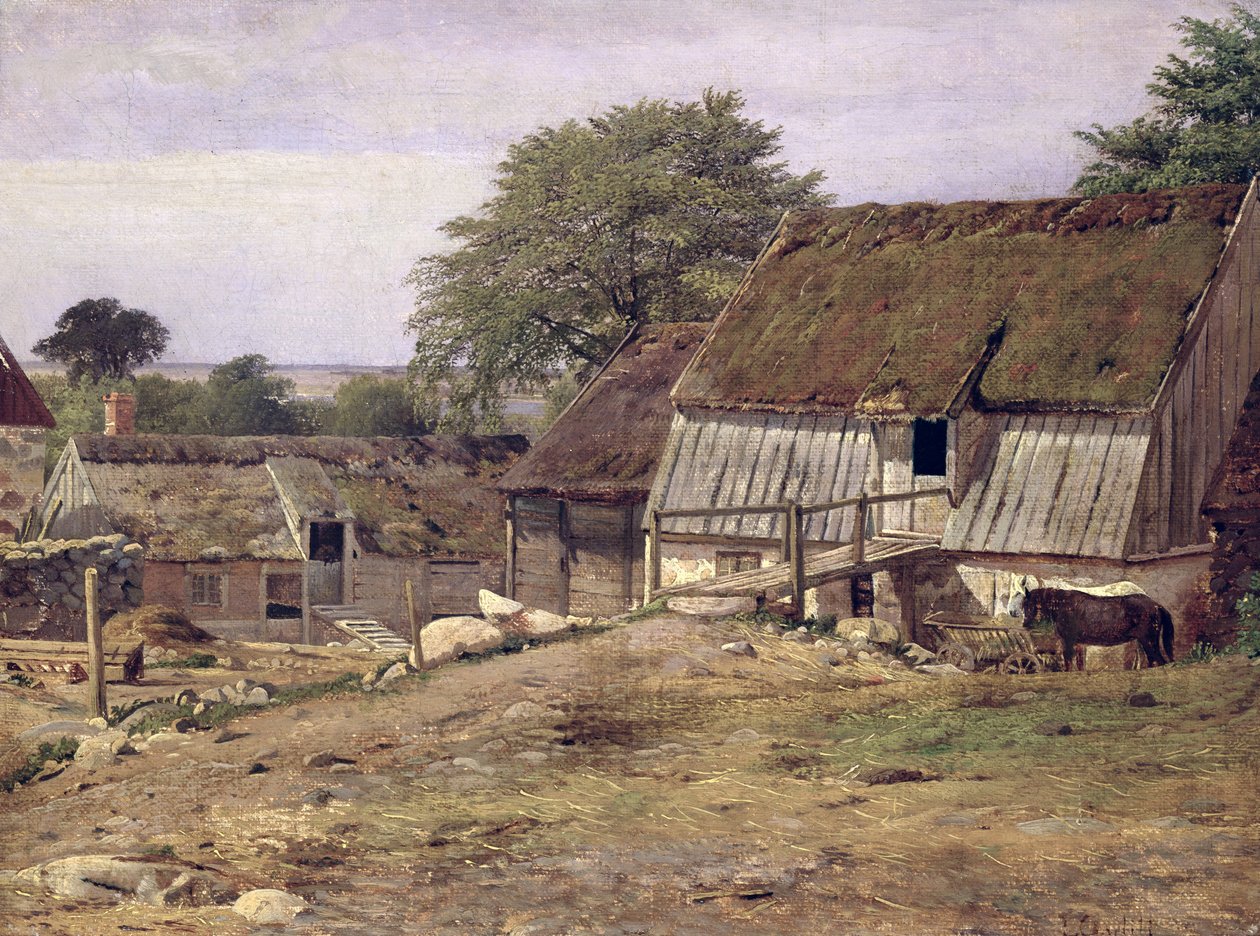Egy parasztház Svédországban, 1834 alkotó: Louis Gurlitt