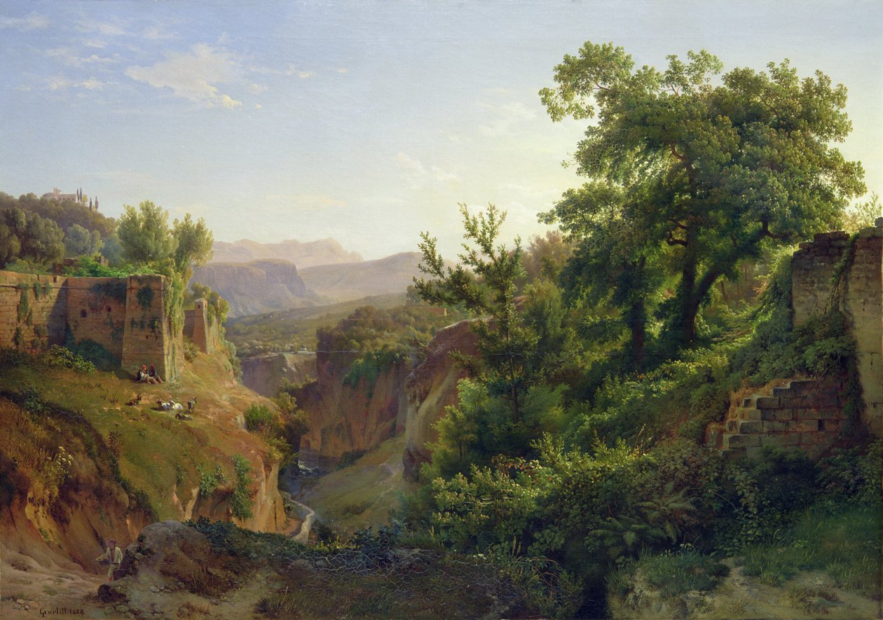Egy völgy Sorrento közelében, 1854 alkotó: Louis Gurlitt