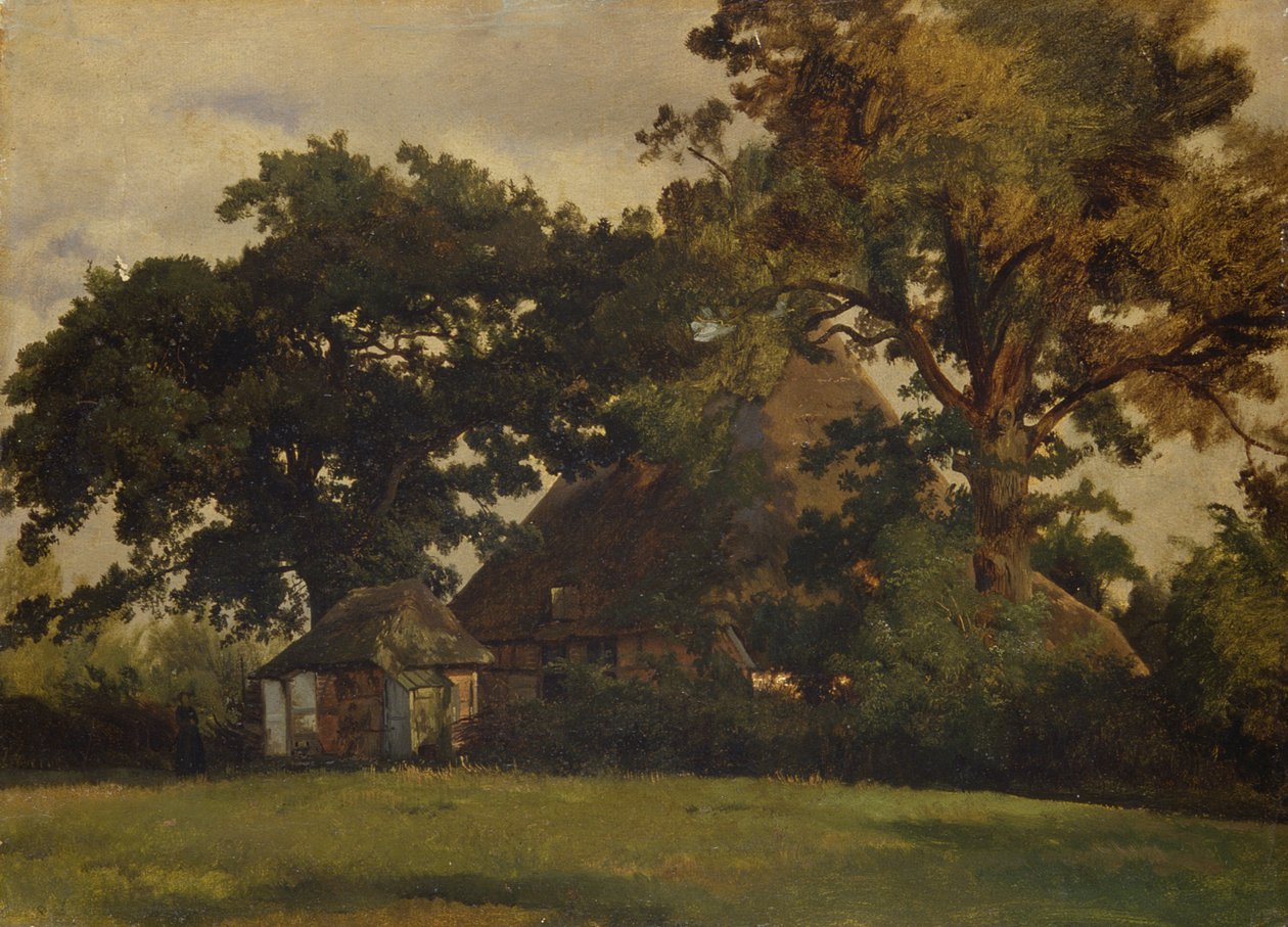 Parasztház Sierhagenben, 1861 (olaj, papír, fa) alkotó: Louis Gurlitt