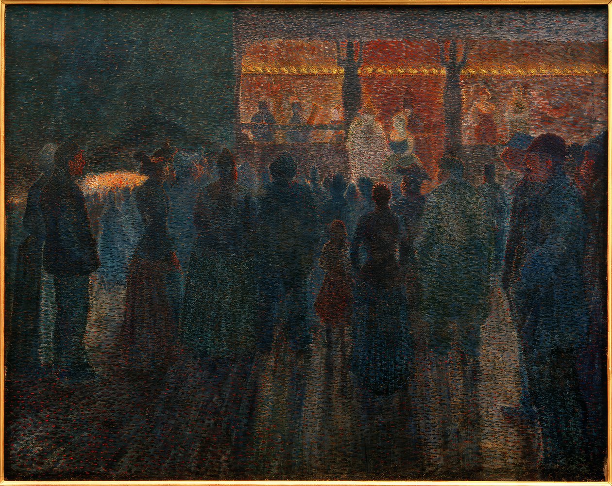 Éjszakai vidám vásár alkotó: Louis Hayet