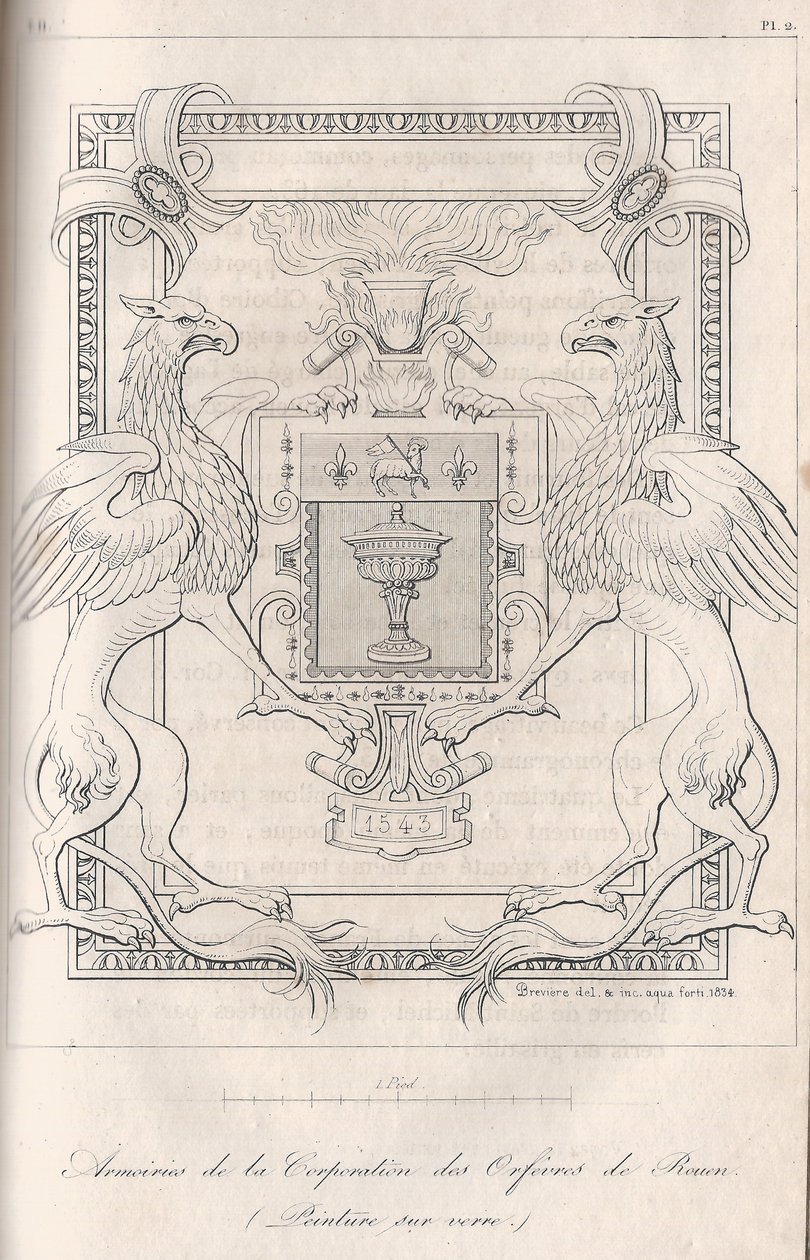 Az Orfèvres de Rouen Corporations címere alkotó: Louis Henri Brévière