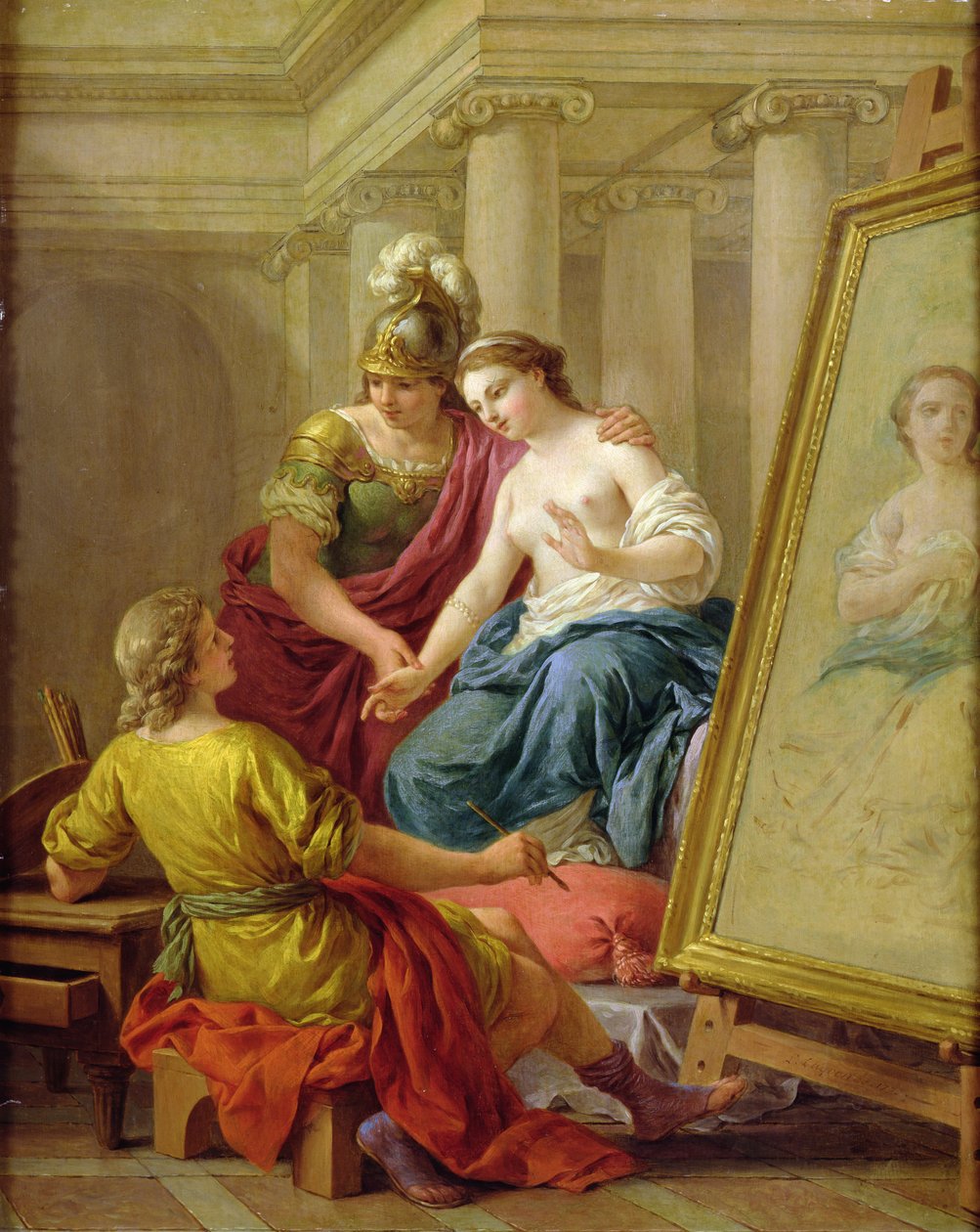 Apelles szerelmes Sándor úrnőjébe, 1772 alkotó: Louis Jean François Lagrenée
