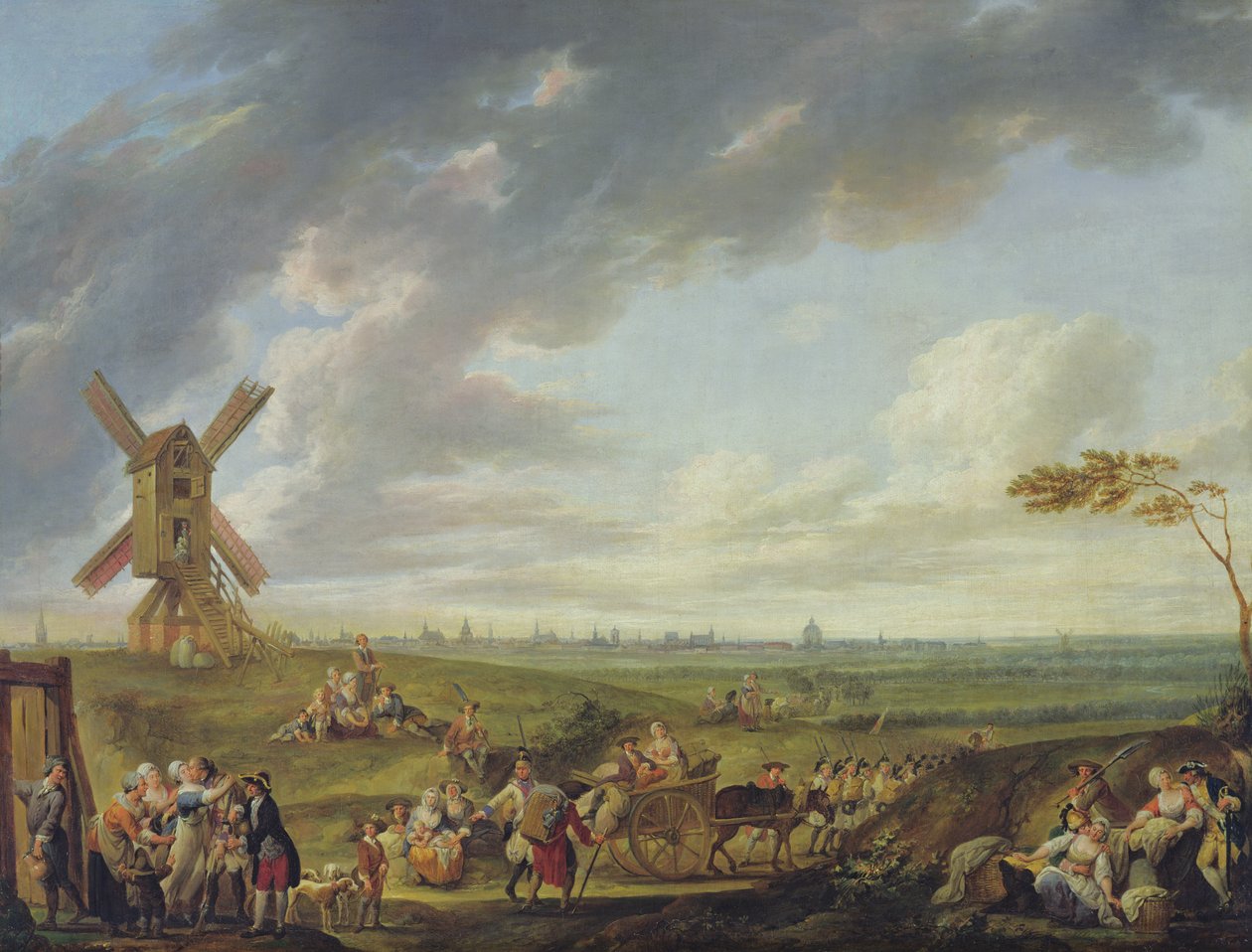 Egy hazatérő katona fogadása, 1774 alkotó: Francois Louis Joseph Watteau