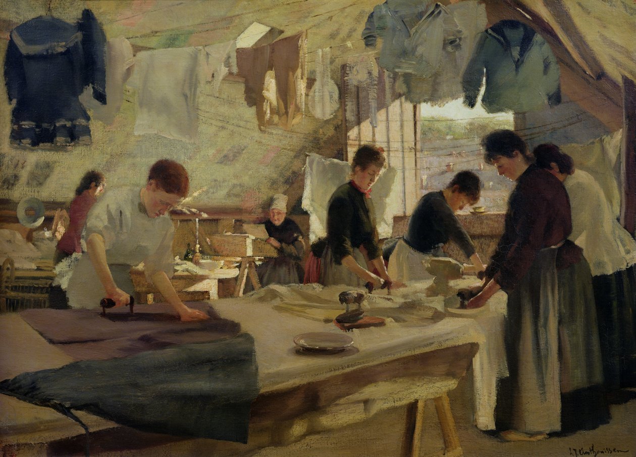 Vasalóműhely Trouville-ben, 1888 alkotó: Louis Joseph Anthonissen