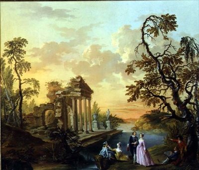 Hódolat a szerelemnek alkotó: Louis Joseph Watteau de Lilleattr. to Watteau