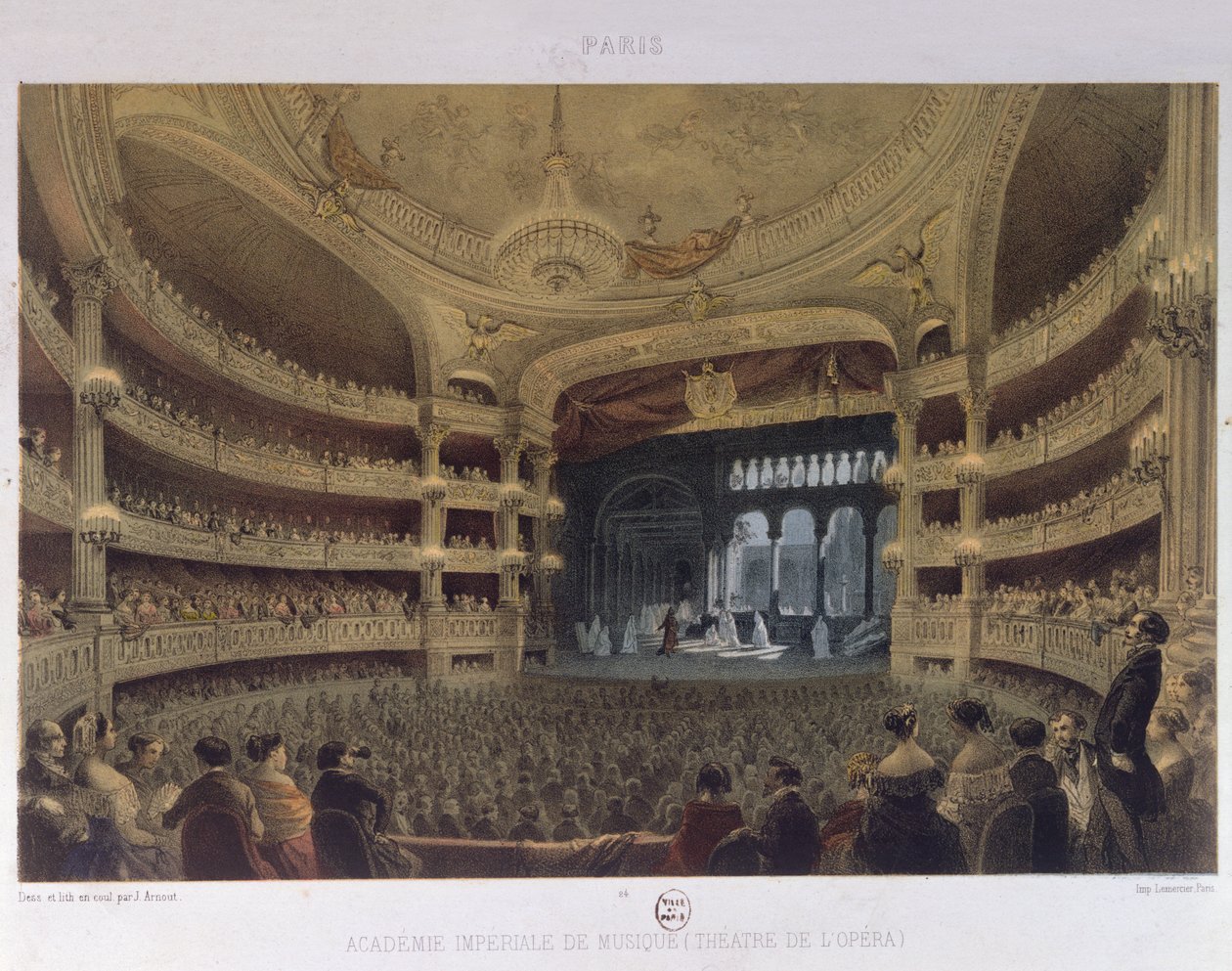 Academie Imperiale de Musique, Párizs, 1855 körül alkotó: Louis Jules Arnout