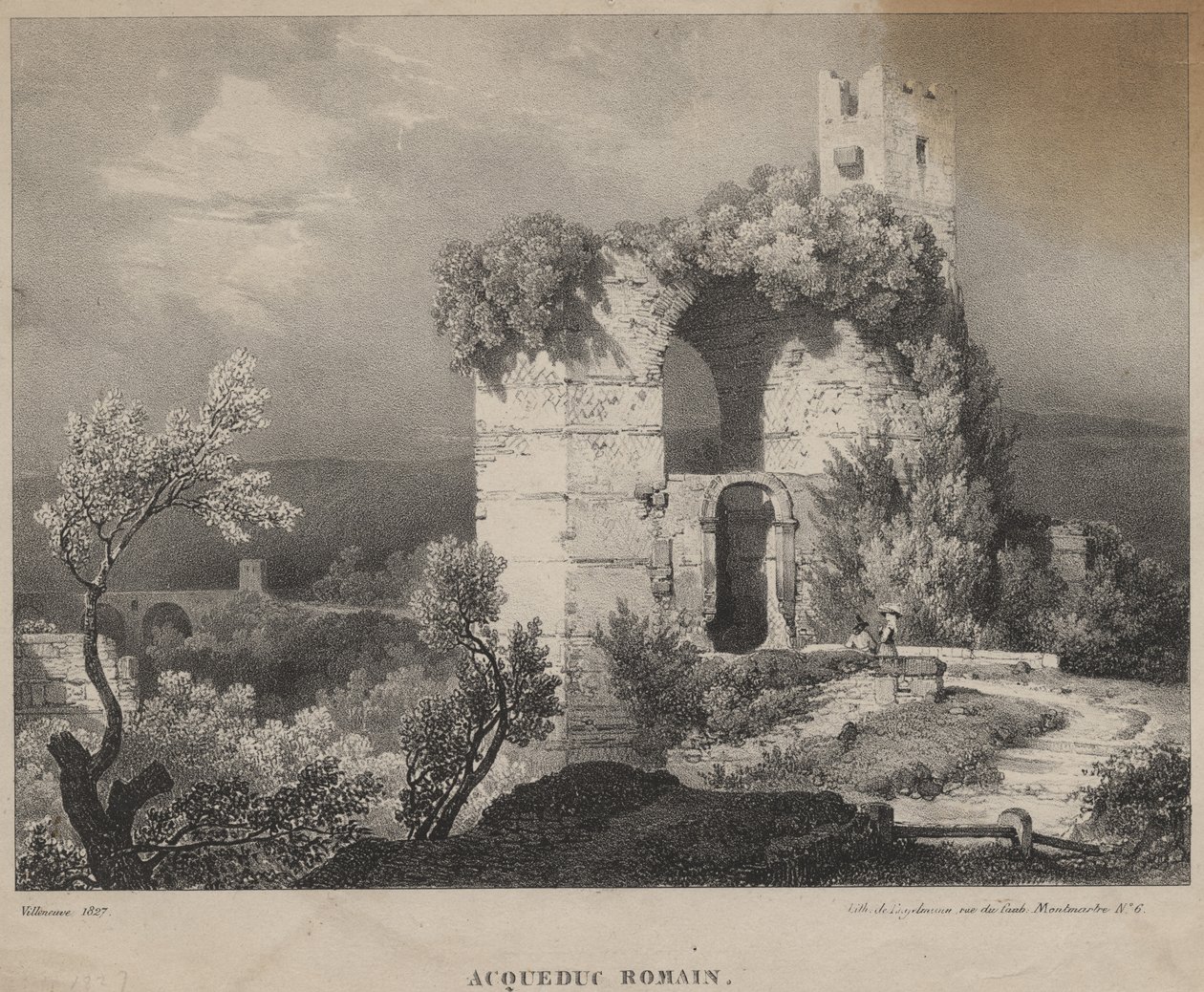 Római vízvezeték, 1827 alkotó: Louis Jules Frederic Villeneuve