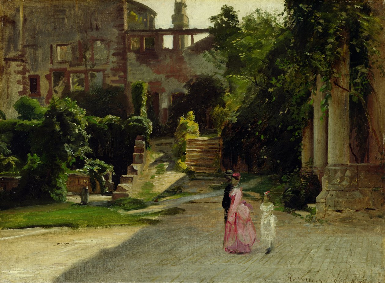 Egy heidelbergi kastély, 1870 alkotó: Louis Kolitz