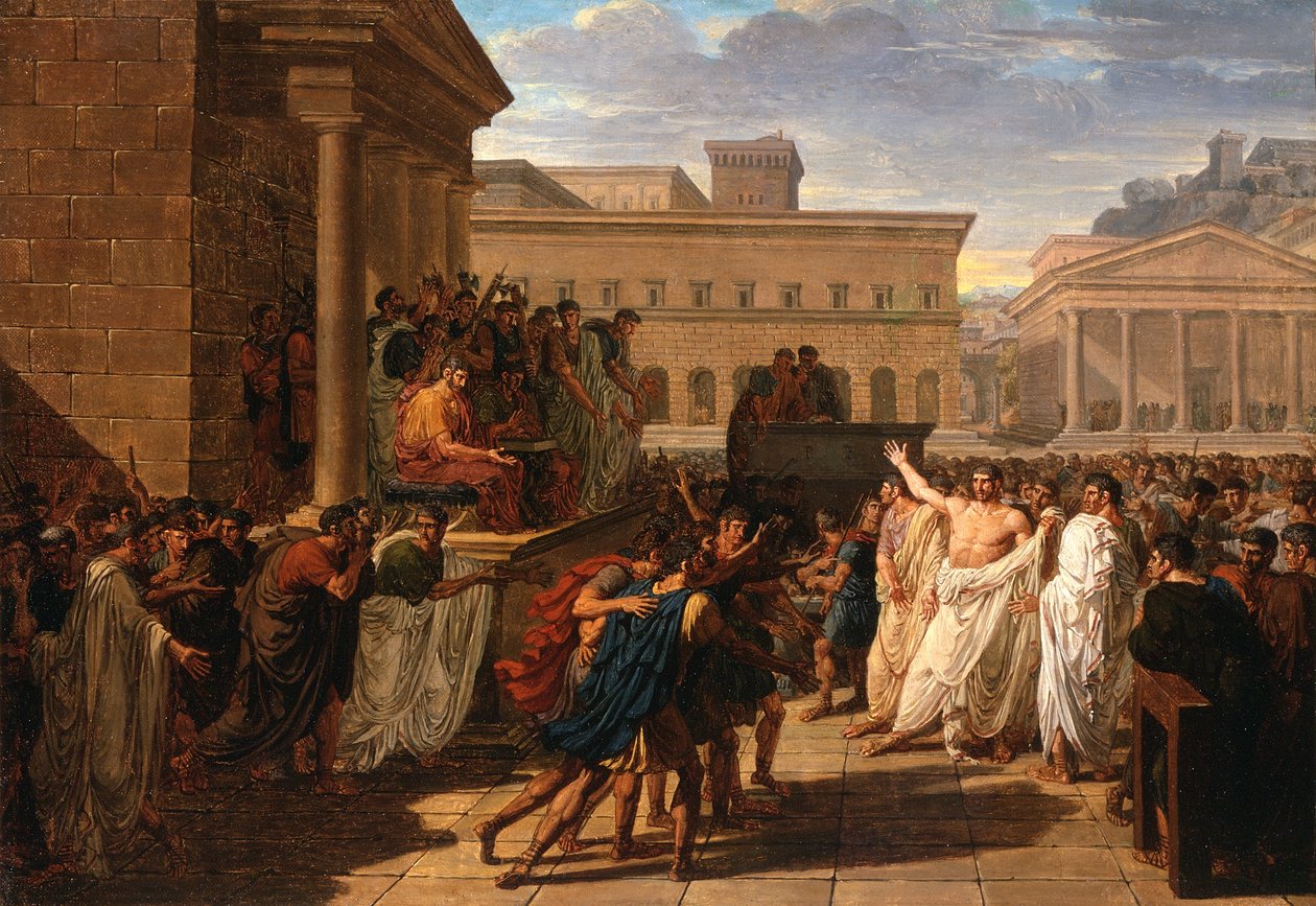 Brutus hallgatja a tarquinok követeit, 1815 körül alkotó: Louis Lafitte
