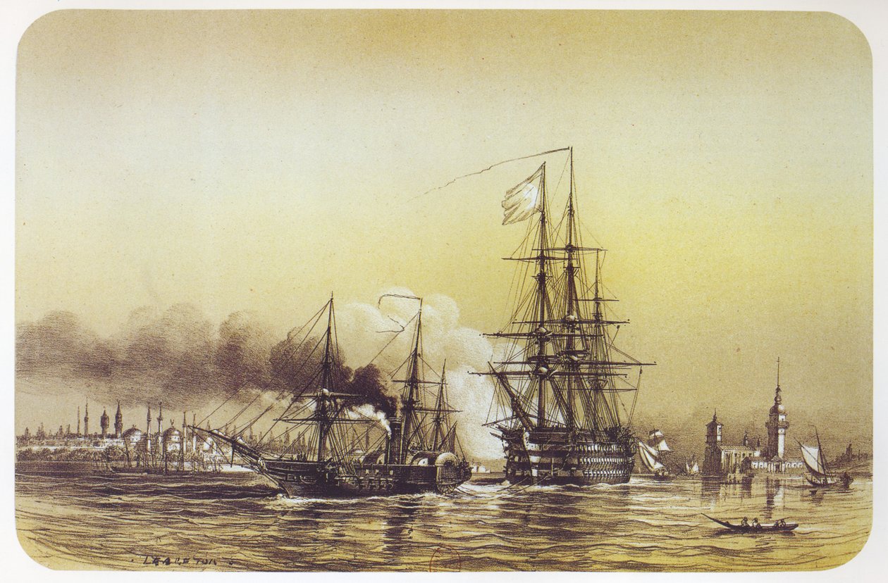 A Friedland, miután zátonyra futott Konstantinápolyban alkotó: Louis Le Breton