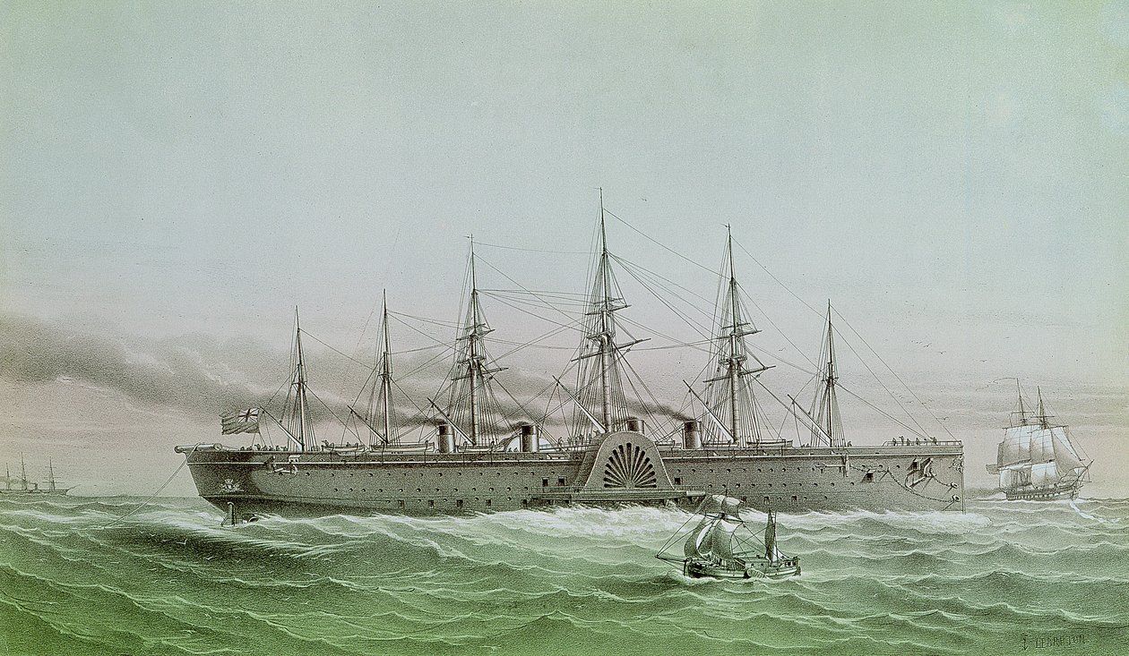 A nagy keleti elektromos kábel Európa és Amerika között, 1858 alkotó: Louis Le Breton