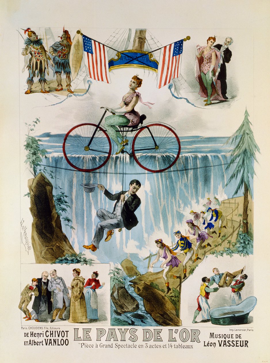 Le Pays forOr-t (The Land of Gold) reklámozó plakát, 1880 körül alkotó: Louis Lemaresquier