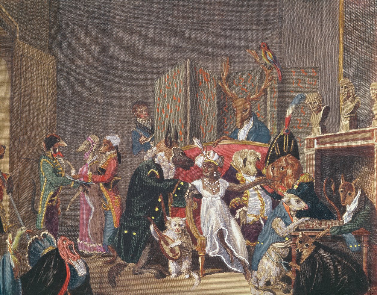 Rajzfilm Josephine szalonjáról (1763-1814) alkotó: Louis Leopold Boilly