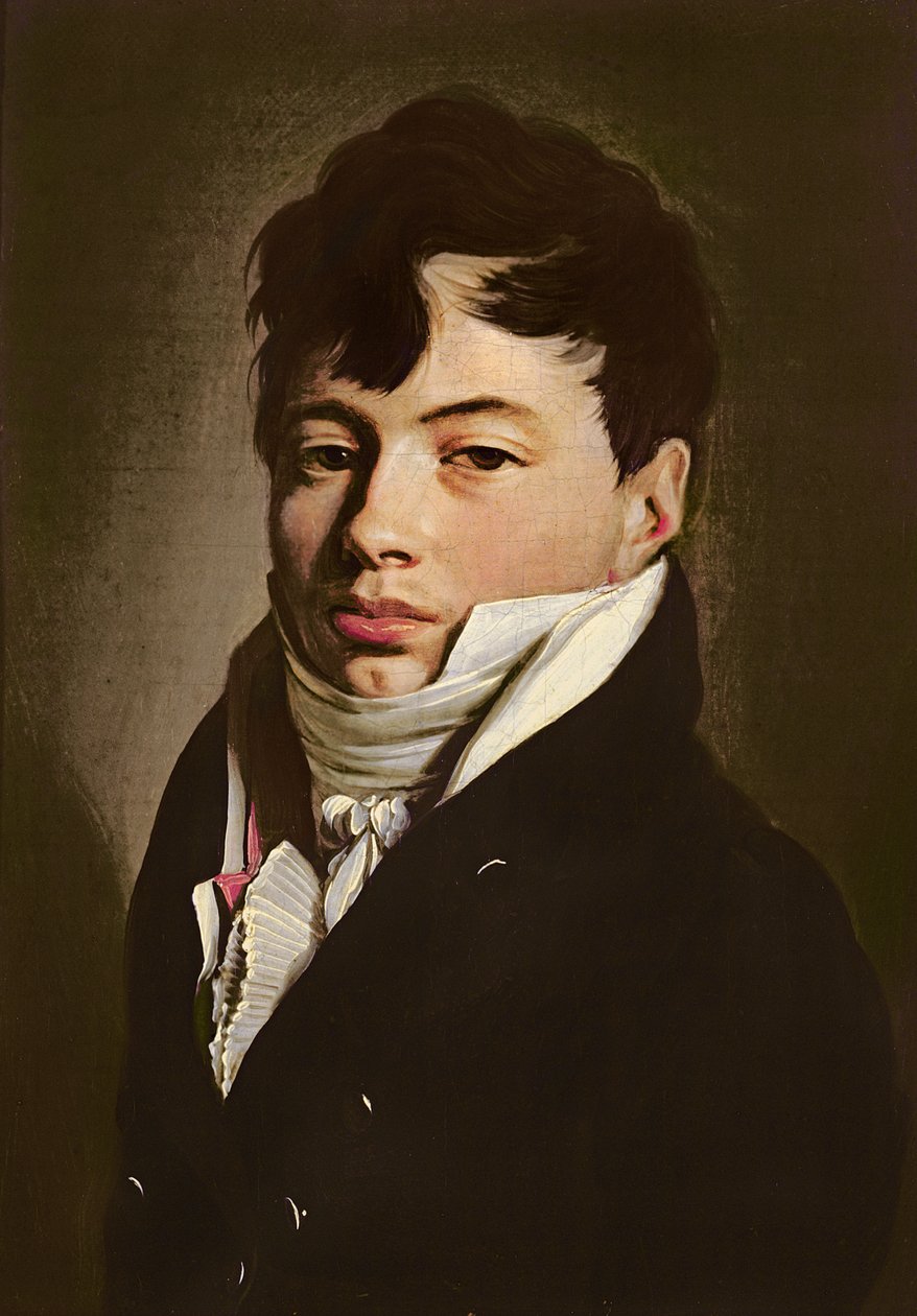 Dandy portréja fehér nyakkendővel, 1815 körül alkotó: Louis Leopold Boilly