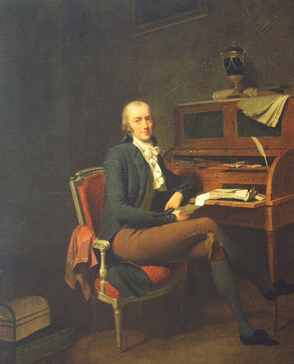 Egy íróasztalnál ülő férfi portréja alkotó: Louis Leopold Boilly
