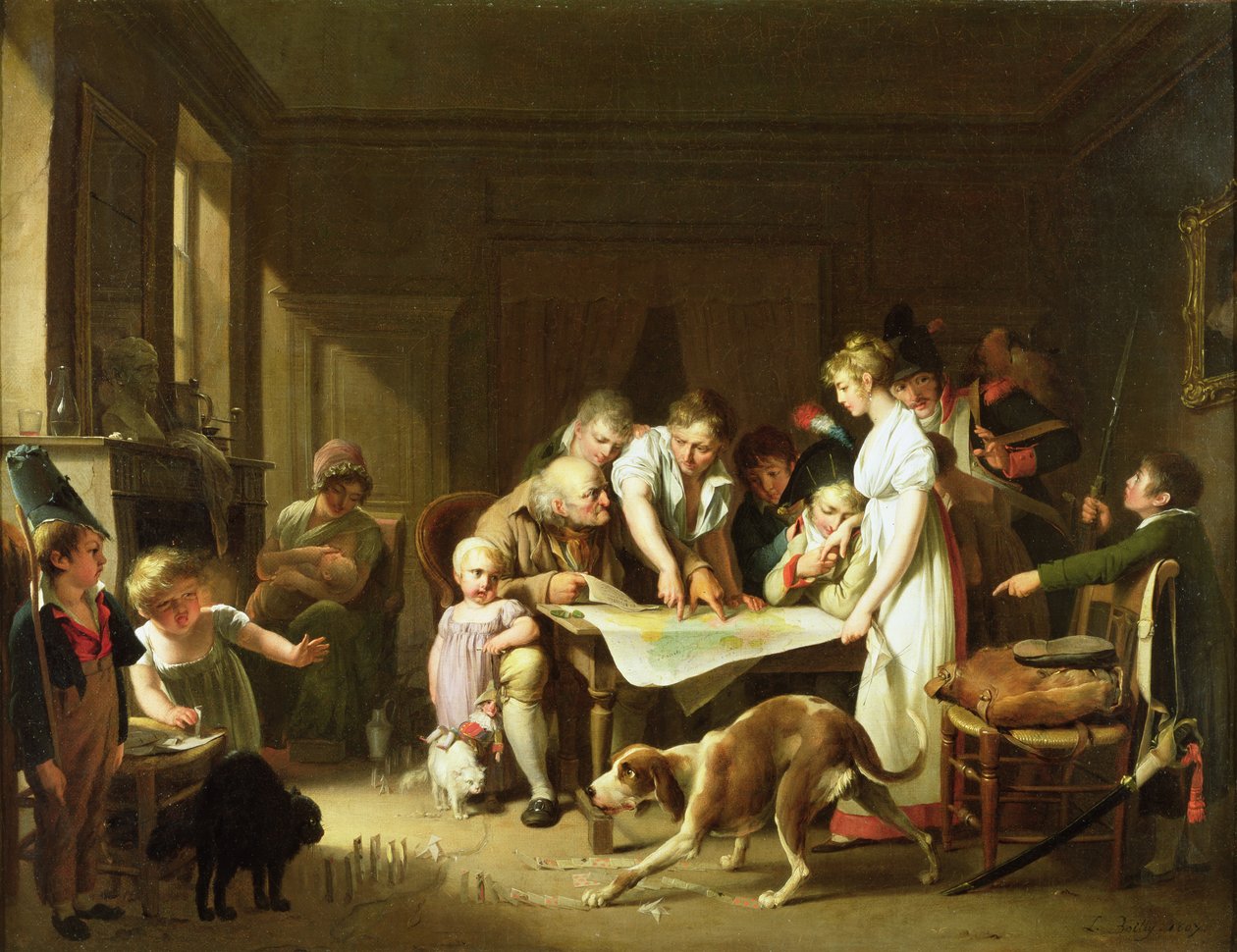 A hadsereg jelentését olvasva, 1807 alkotó: Louis Leopold Boilly
