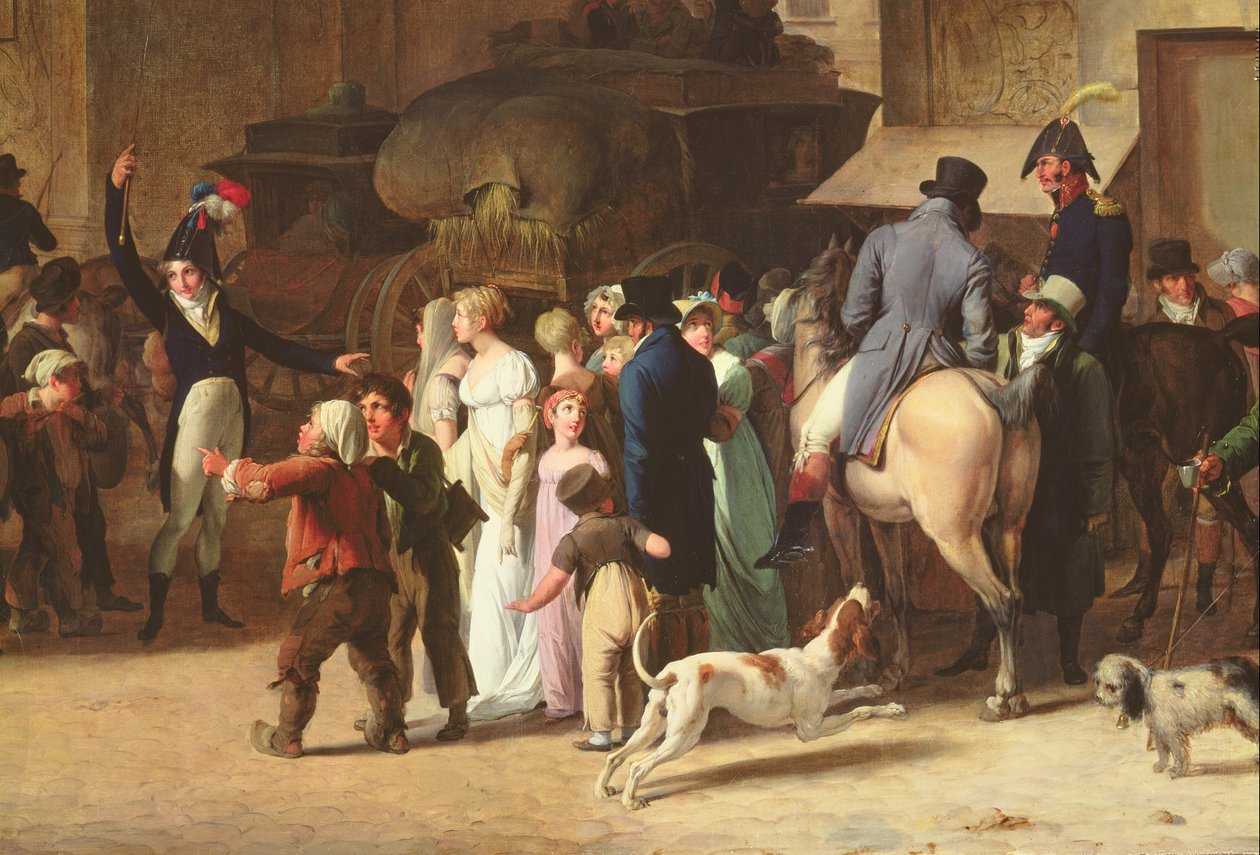 A Saint-Denis kapuja előtt elvonuló 1807-es sorkatonák, részlet a nézőkről olaj, vászon alkotó: Louis Leopold Boilly