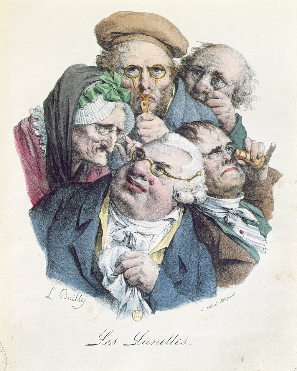 A szemüveg, metszett: Francois Seraphin Delpech (1778-1825) alkotó: Louis Leopold Boilly