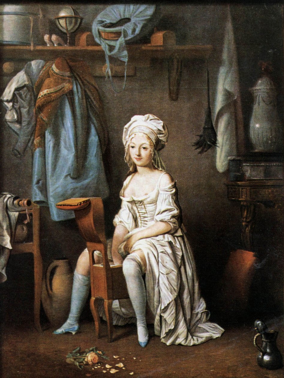 A reggeli mosás: Nő bidén, 1790 körül alkotó: Louis Leopold Boilly