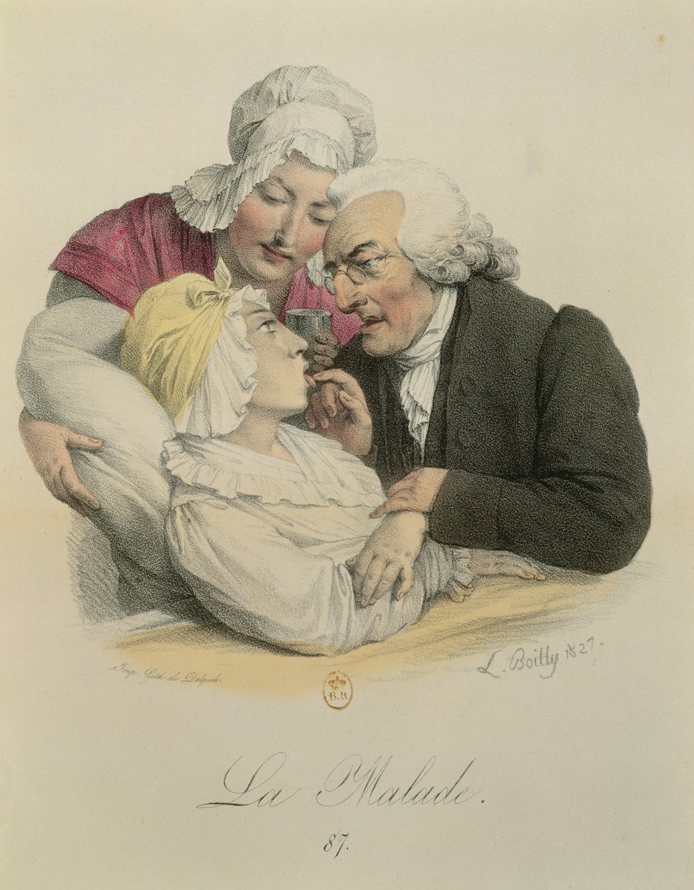 A beteg, metszett: Francois Seraphin Delpech (1778-1825) 1827 alkotó: Louis Leopold Boilly