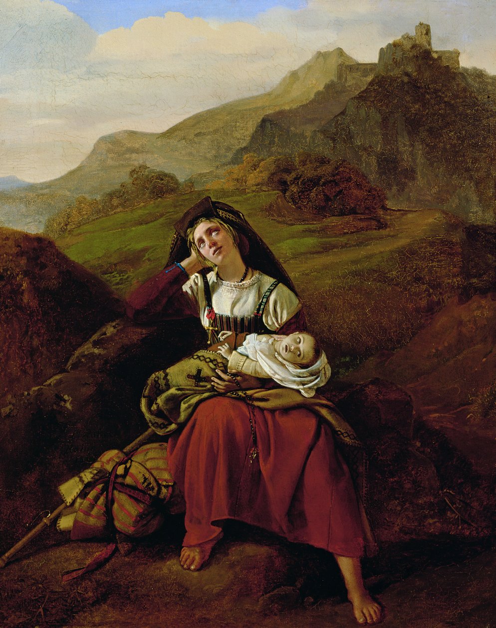 A boldogtalan anya, 1834 alkotó: Louis Leopold Robert