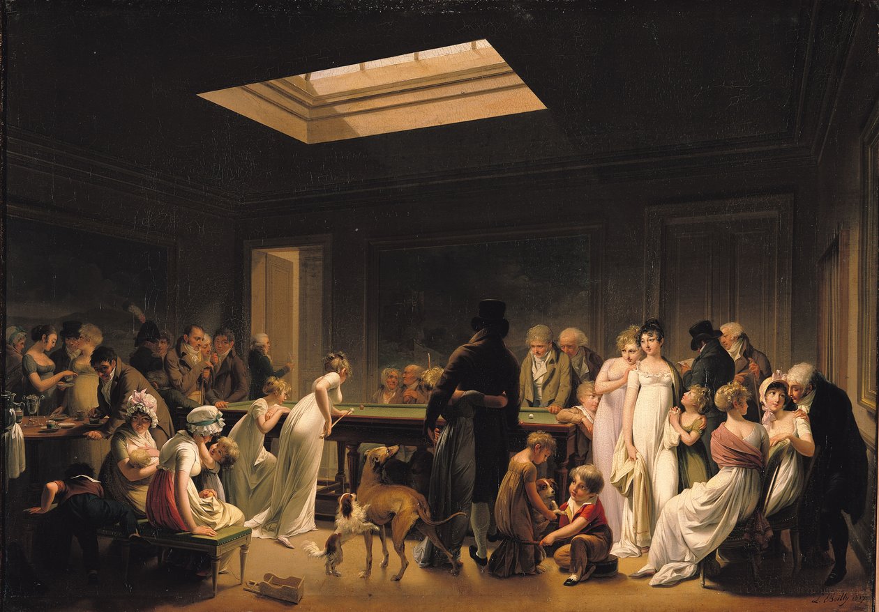 Biliárdjáték, 1807 alkotó: Louis Leopold Boilly