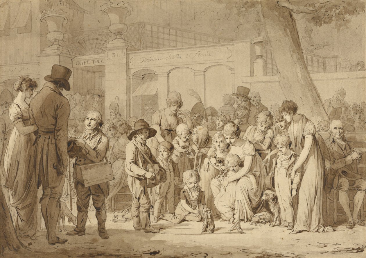 Kompozíciós rajz a Jardin Turc bejáratához alkotó: Louis Leopold Boilly