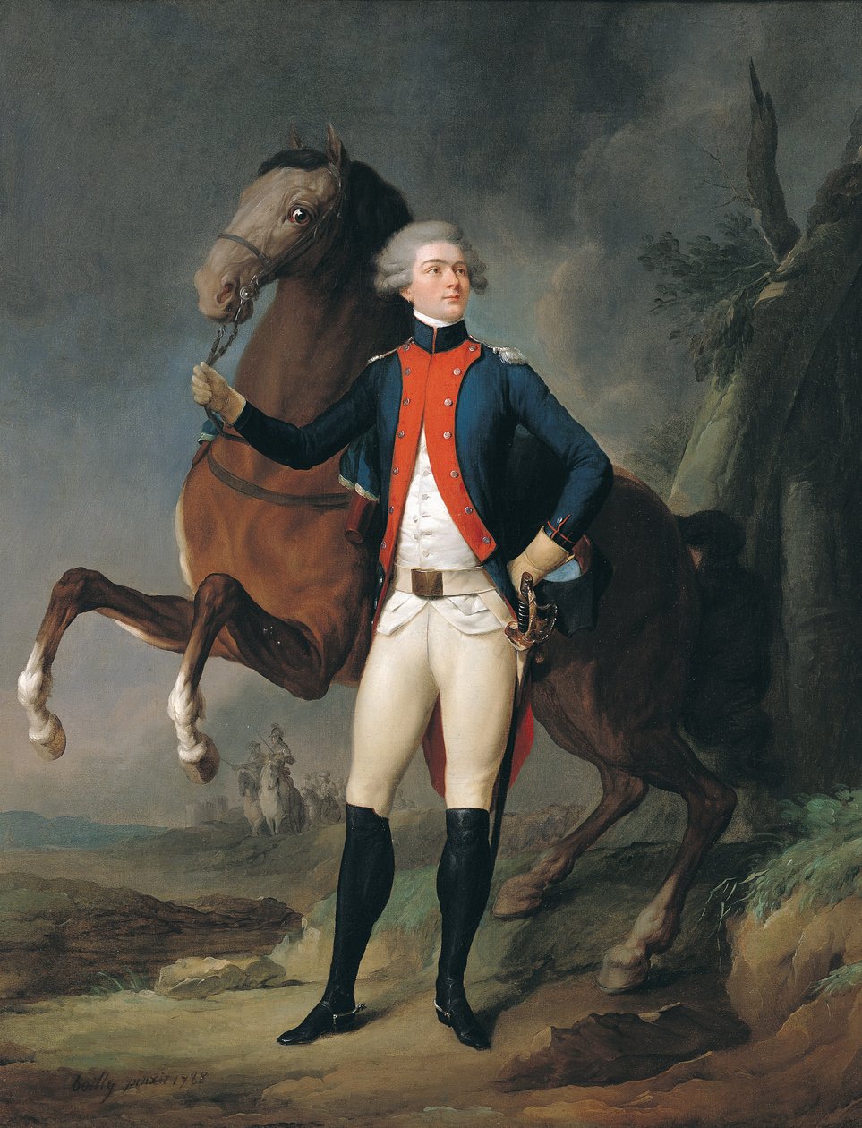Gilbert Motier (1757-1834) Marquis de la Fayette, 1788 alkotó: Louis Leopold Boilly