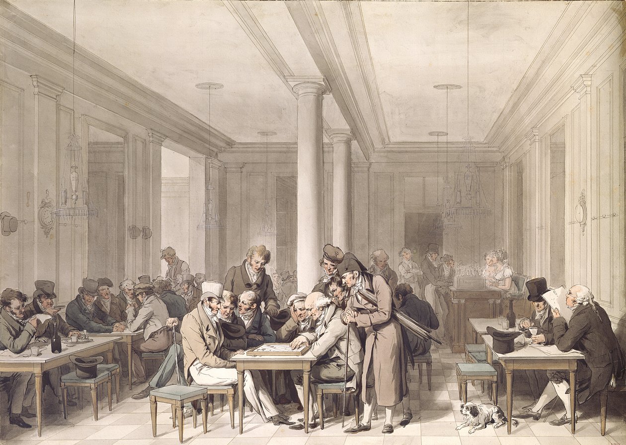 Egy párizsi kávézó belseje, 1815 körül alkotó: Louis Leopold Boilly