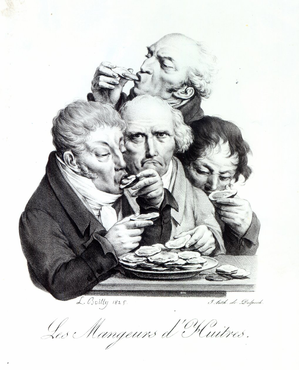Az osztrigaevők, 1825 alkotó: Louis Leopold Boilly