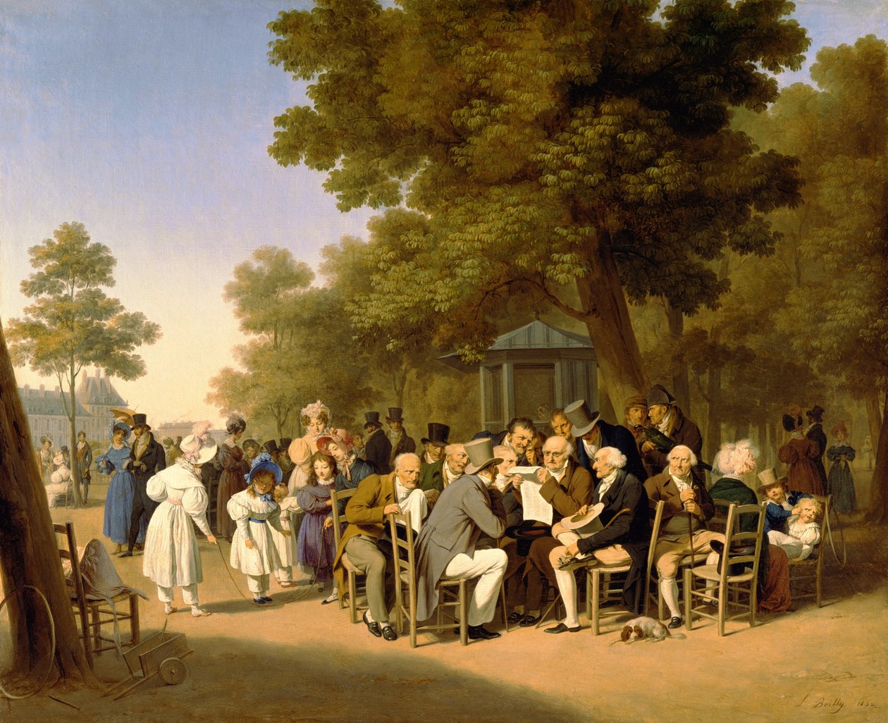 Politikusok a Tuileriák kertjében, 1832 alkotó: Louis Leopold Boilly