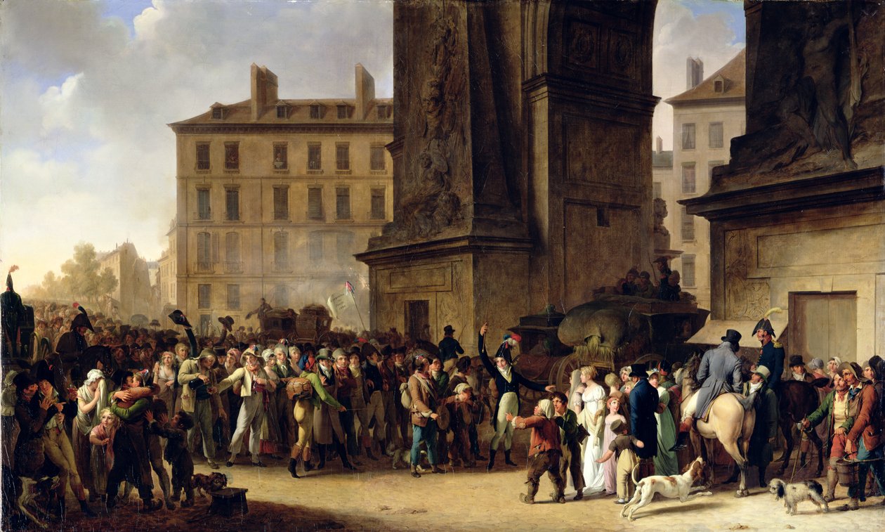 Az 1807-es hadkötelesek Saint-Denis kapuja mellett menetelnek (a részletekért lásd: 154983) alkotó: Louis Leopold Boilly