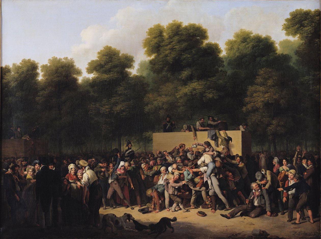 Élelmiszer- és borosztás a Champs-Elysees-n, 1822 alkotó: Louis Leopold Boilly