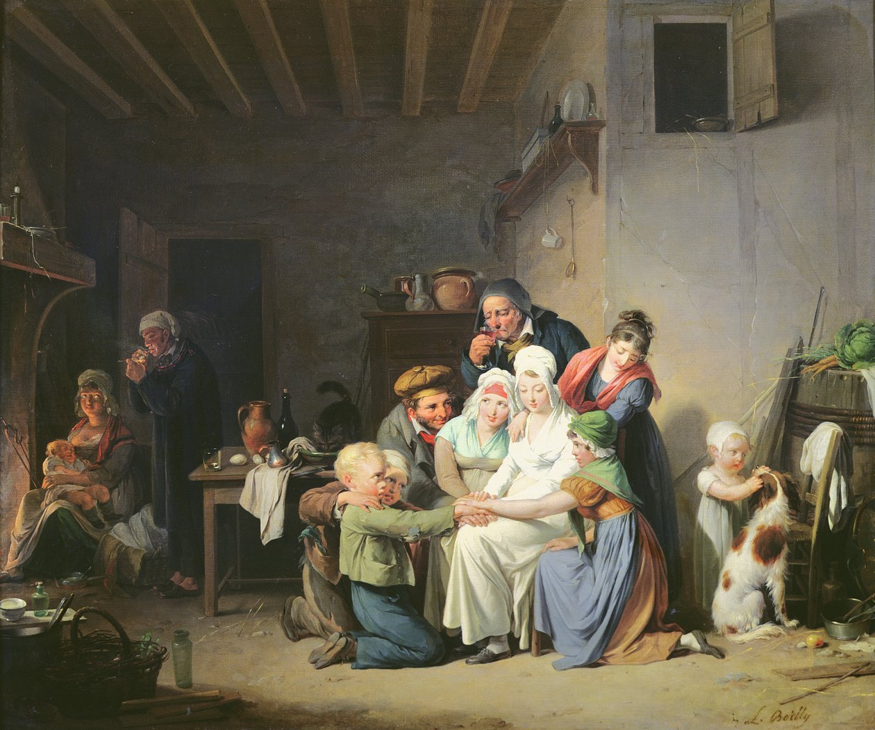 A Pied de Boeuf játéka, 1824 körül alkotó: Louis Leopold Boilly